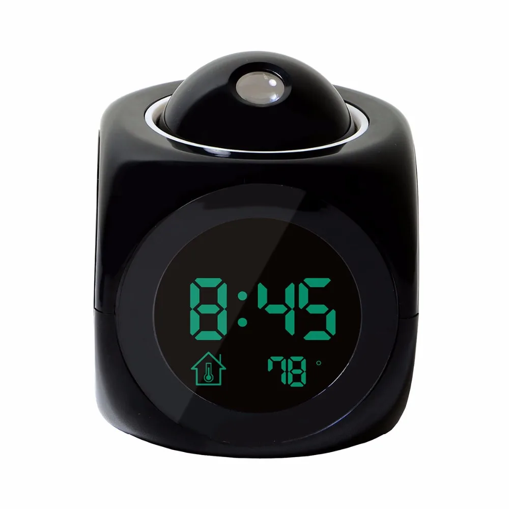 

Digital Alarm Clock Multifunction Alarm Clocks With Voice Talking LED Projection Temperature LCD Time Display Dropshipping New