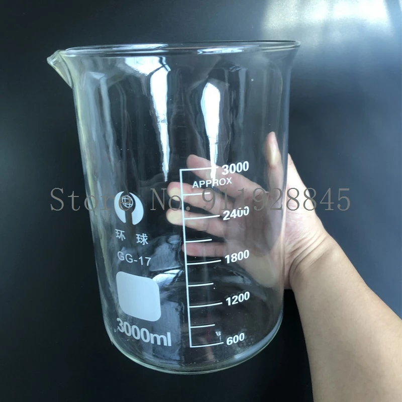 4pcs/lot Lab 10ml-500ml Borosilicate Glass Beaker Glass Beakers Measuring Cup Chemistry Laboratory Equipment