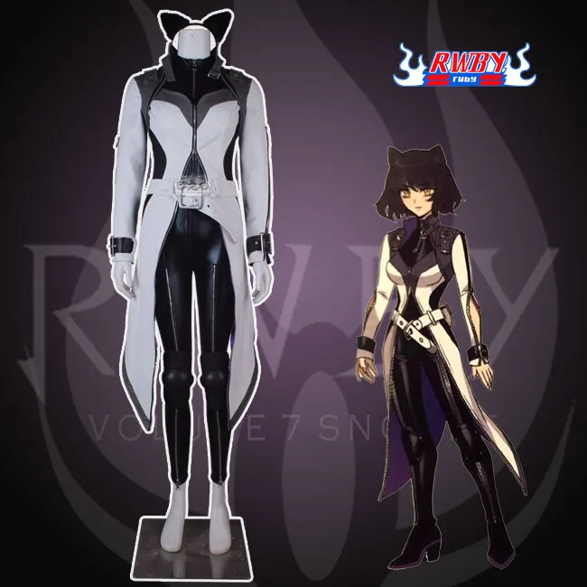

Anime RWBY Blake Belladonna Cosplay Costumes Elastic Leather Sexy Jumpsuit Combat Uniform Suit Role Play Clothing Custom-Make