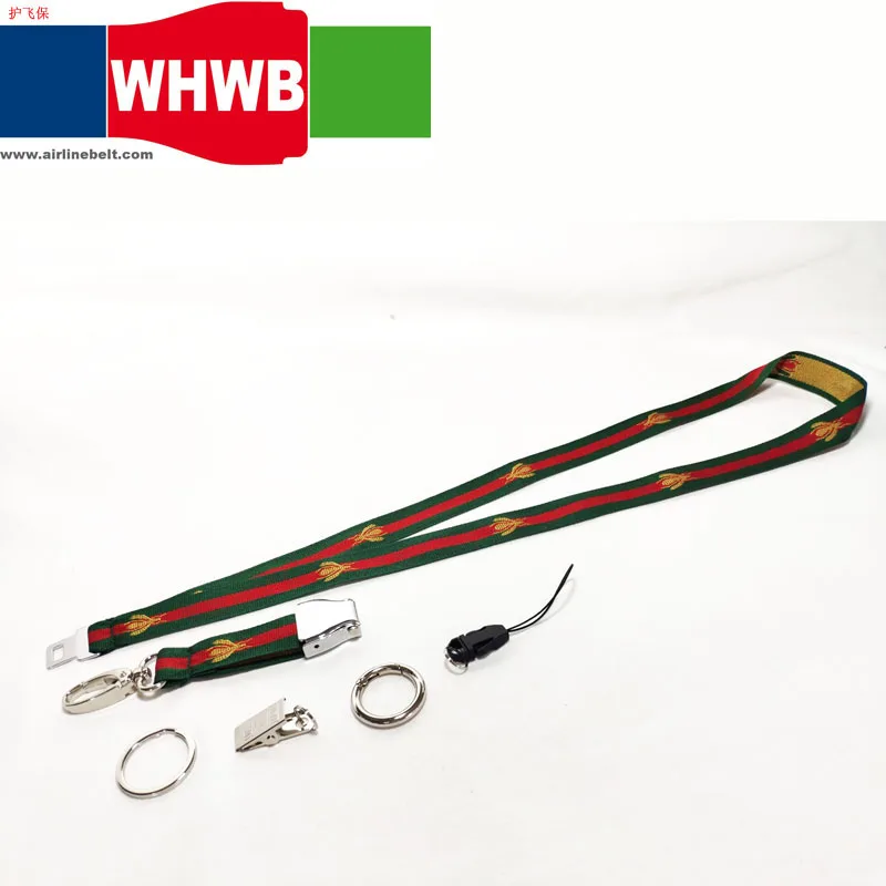 Green red bee-hook 2 Самолет сиденье самолета ремень пряжка полоса лента для беджей пчелы кружева декоративная веревка Лента Ткачество жаккард брелок для телефонов - Color: Green red bee-hook 2