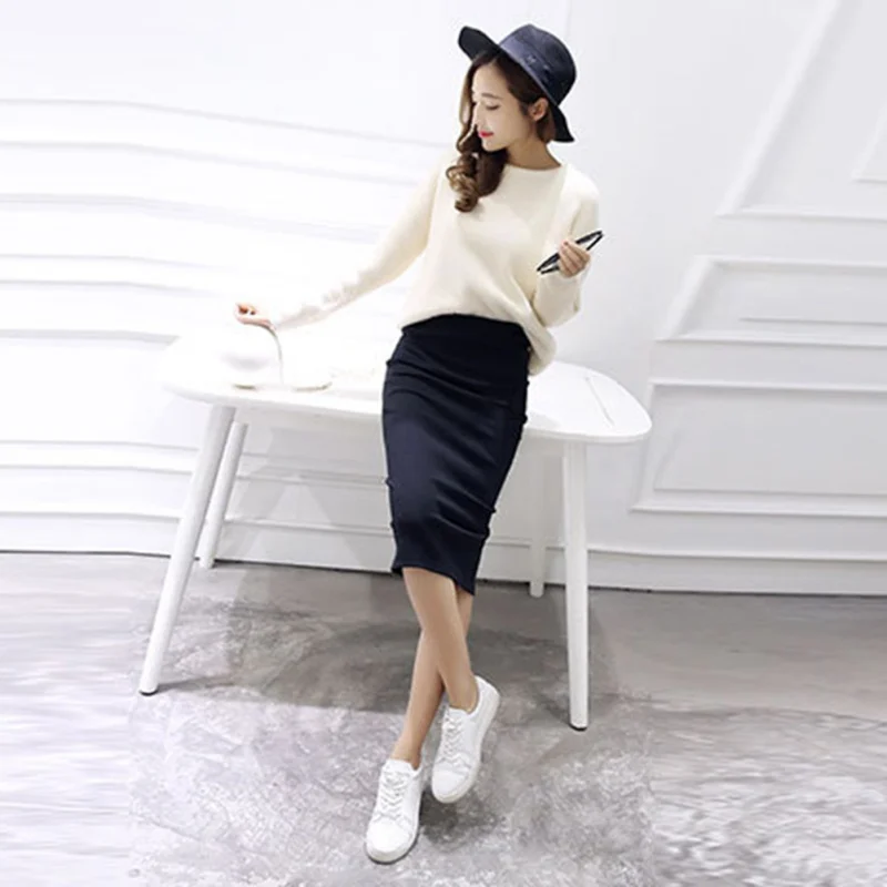 spring Autumn And Winter package hip skirt slit skirts women step skirt stretch Slim thin female waist skirts Long skirts