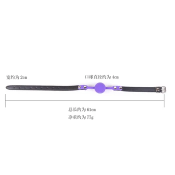 Adult Dildo G-Spot No Vibrators Slave Harness Silicone Ball Open Mouth Gag BDSM Bondage Fetish Mouth Restraint Sex Toy For Woman 5