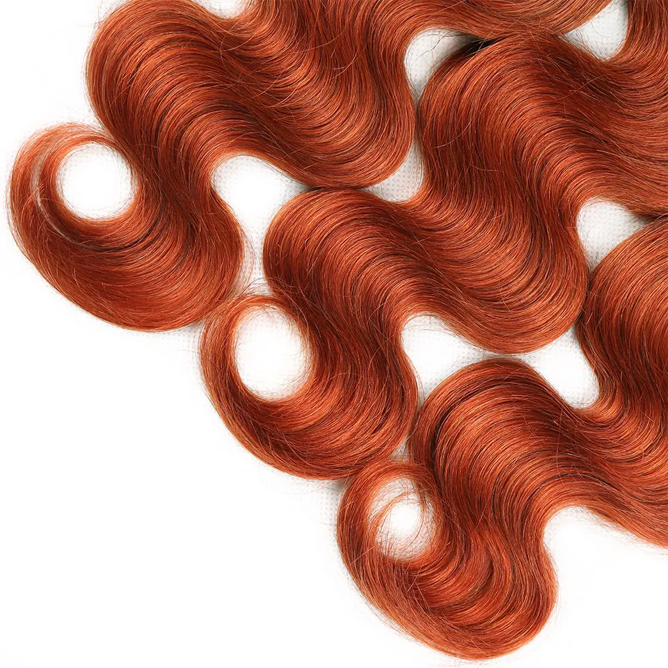 unice hair orange bundles with closure  (12)