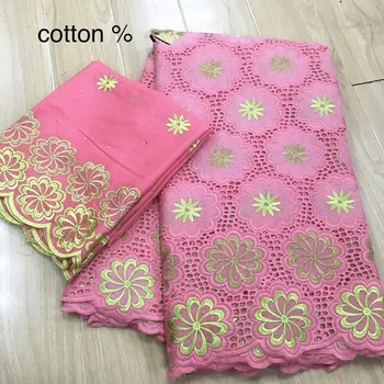 

hot selling dubai fabric 2019 high quality swiss voile lace in switzerland nigerian lace tissu dentelle african cotton lace 7Y