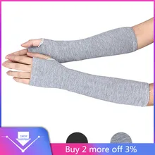 Новое поступление зимние наручные руки теплые перчатки женские вязаные длинные перчатки, варежки без пальцев guantes mujer