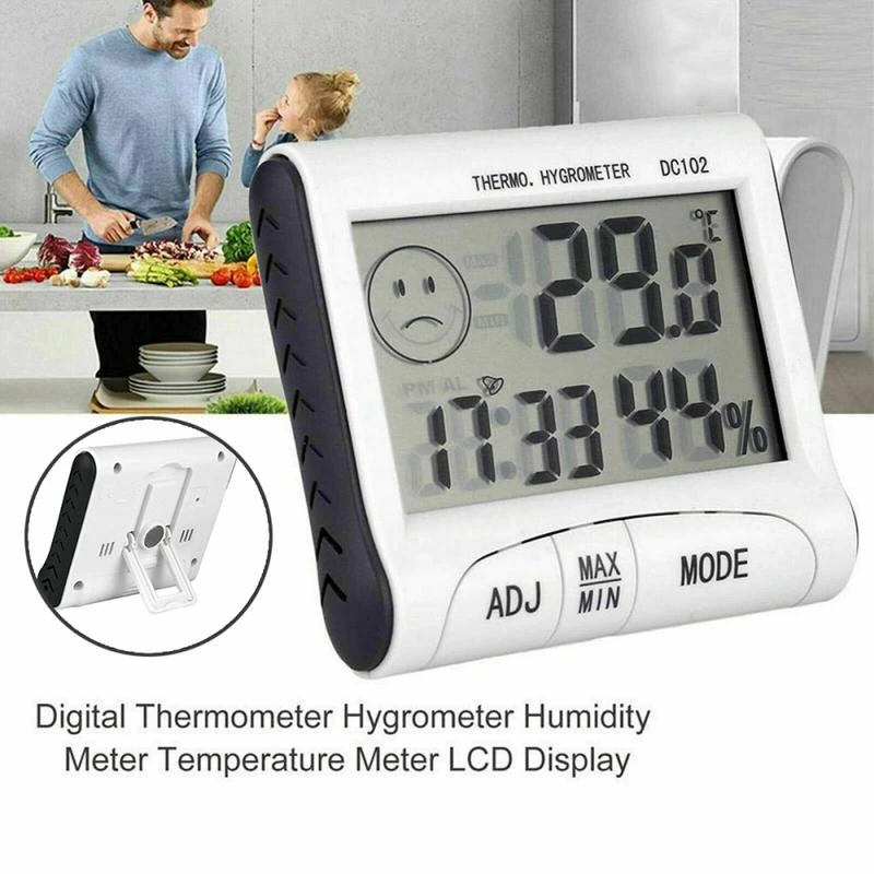 1 Pc Mini Digitale Thermometer Vochtigheid Meter Kamertemperatuur Indoor  Lcd Hygrometer DC102 Keuken Gereedschap ℃/℉ Verwisselbare TSLM1| | -  AliExpress