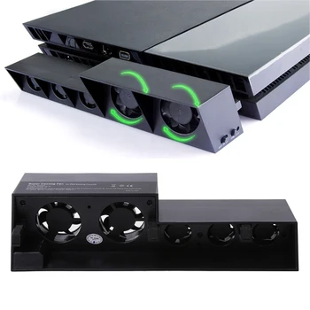 

OOTDTY USB Cooling 5 Fan Cooler External Turbo Temperature Control for Playstation PS4