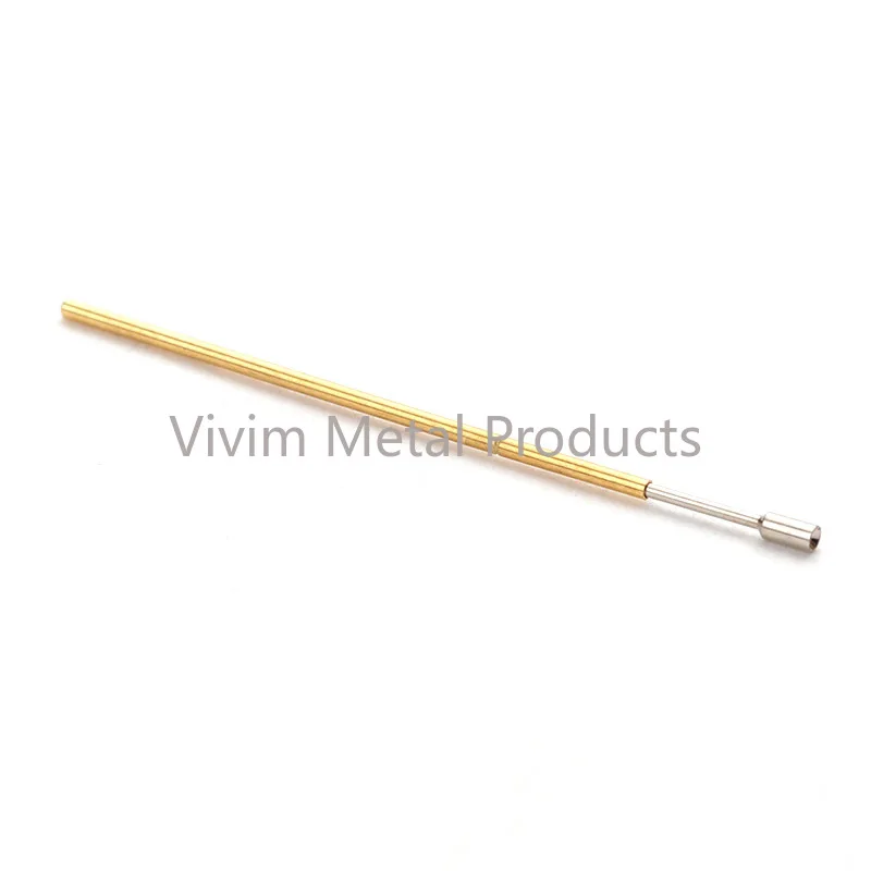 100 pz PL50-A2 Pin di prova a molla PL50-A sonda di prova rame Pogo Pin strumento di prova dell'ago di prova in metallo 27.8mm Dia 0.68mm 0.90mm 0.48mm