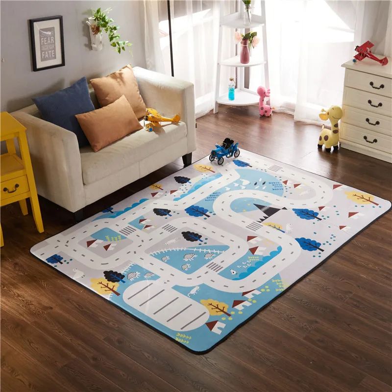 

Infant Shining Play Mat Thickened Living Room Mat Suede Children's Non-slip Crawling Mat Climbing Mat Game Carpet Baby Gifts