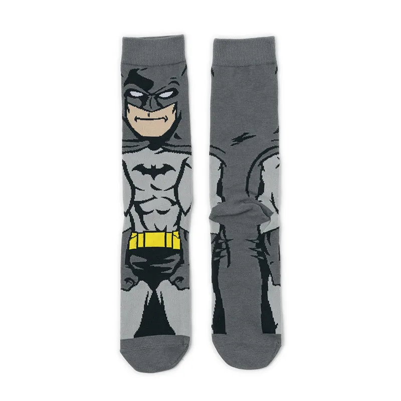 Носки с героями мультфильмов «мстители», «Бэтмен», «Супермен», «Джокер», «Косплей», модные носки, новинка, забавные повседневные мужские носки на осень и зиму