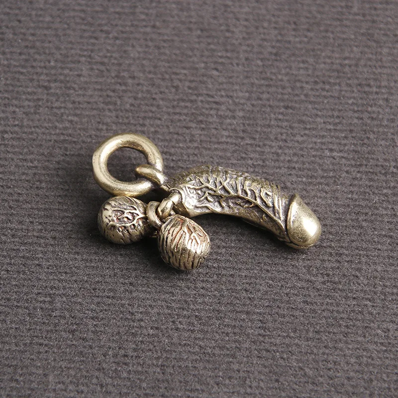 brass man penis pendant (10)
