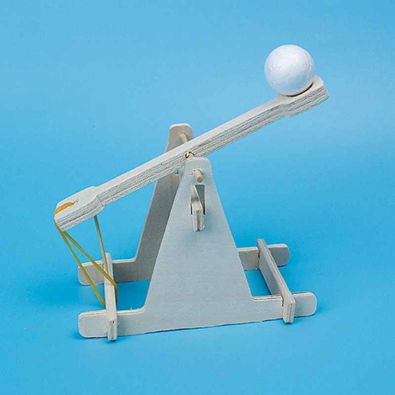 Деревянная Рогатка набор транспортных средств Diy Trebuchet обучающая модель строительные блоки игрушки для детей Дети научный эксперимент игры