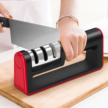 

Knife Sharpener 3 Stages Professional Sharpening Stone Tungsten Diamond Ceramic Whetstone Spyderco Grinder Kitchen Accessories