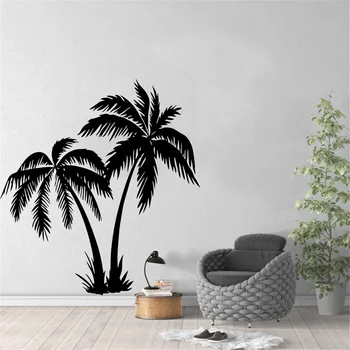 

Large Size Coconut Tree Vinyl Wall Sticker For Living Room Wallpaper Palm tree Stickers For Bedroom vinilo arbol