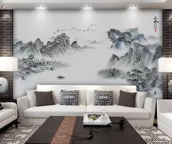 

CJSIR Custom Wallpaper Chinese Artistic Conception Abstract Ink Landscape Living Room TV Background Wall Murals 3d Wallpaper
