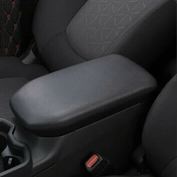 

Car Center Console Armrest Storage Box Cover PU Leather For Toyota RAV4 2019-20 Carbon Fiber Black Car Armrest Cover