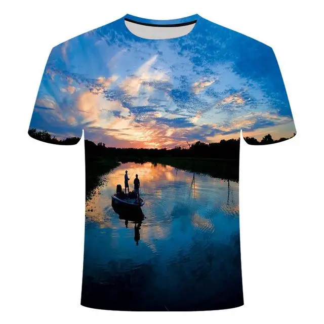 Рыба T рубашки для мальчиков модные мужские Модальные Funy 3D цифровая печать Повседневное женские футболки в стиле «хип-хоп» Детские футболки веселое Harajuku рыболовные футболки - Цвет: TX177