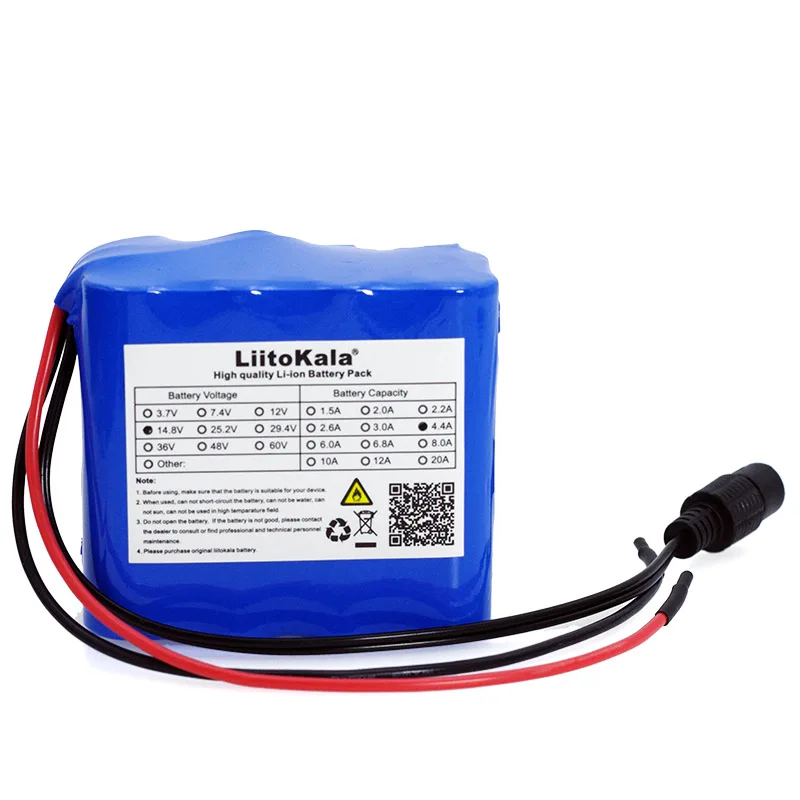 LiitoKala 14 8 V 4.4Ah 18650 li iom аккумулятор ночная рыбалка лампа нагреватель Шахтерская