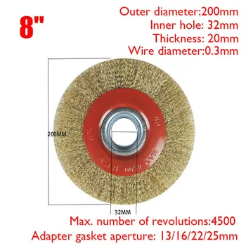 

Removing Rust Wire Brush Wheel Cleaning Surfaces Polishing +10 * Adaptor Rings