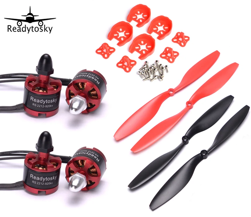 

4PCS 2212 920KV Brushless Motor + Plastic Cover Protection + 2 Pairs 1045 Propeller For RC F450 S500 Multicopter Quadcopter