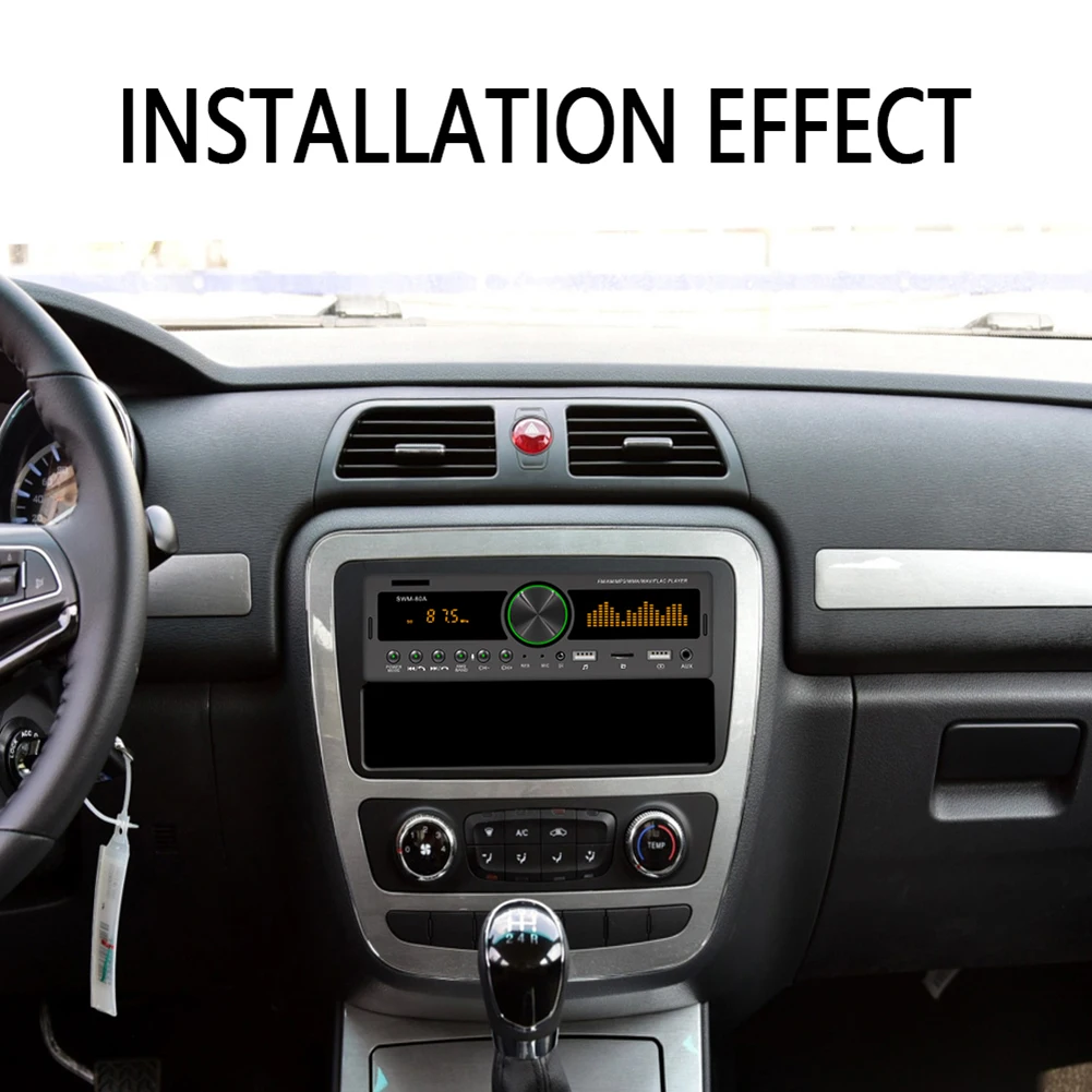 SWM 80A 1 DIN Car Radio Dual Screen Car MP3 Player USB/FM/TF/AUX Stereo Audio Player Locator and Finder Head Unit