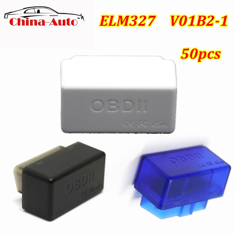 50 шт. V01B2-1SUPER MINI ELM327 V1.5 Bluetooth ELM 327 считыватель кодов для Android OBD2 диагностический инструмент