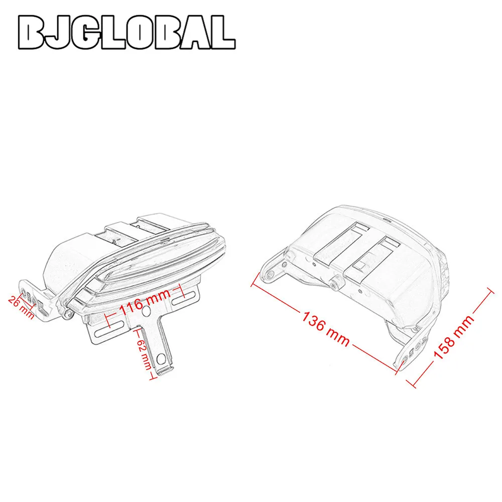 Светодиодный задний крыло задний фонарь стоп-сигнал задний фонарь держатель номерного знака для Harley Dyna Fat Bob FXST FXSTB FXSTC FXSTS FLSTSB FXSTSSE