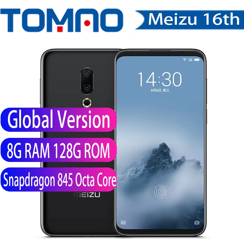 Смартфон глобальная версия Meizu 16th 6 ГБ 8 ОЗУ 64 Гб 128 ПЗУ Восьмиядерный процессор