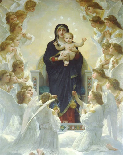 Virgin Mary Lineage, христианский холст, живопись и каллиграфия, искусство, домашний декор, холст, настенное искусство, картина для гостиной, церкви - Цвет: BABWH002846