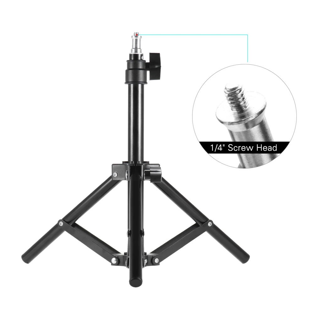 Screw Head Andoer фотография Фотостудия 50 см/20 дюймов алюминиевый сплав мини светильник Настольная подставка для подсветки - Цвет: Screw Head