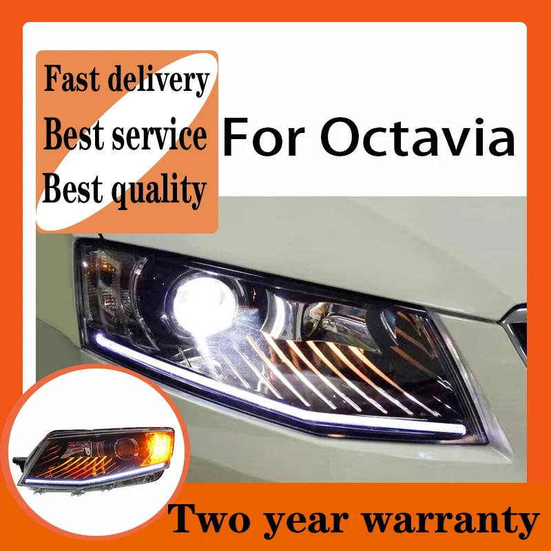 Car Styling Head Lamp for Skoda Octavia Headlights 2015 2018 LED