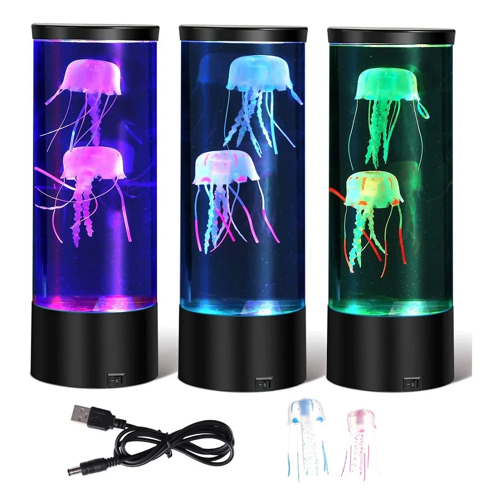 dinosaur light Led Fantasy Jellyfish Lamp Usb/battery Powered Color Changing Jelly/fish/volcanic Lamp Relaxing Mood Night Light Home Decor candle night