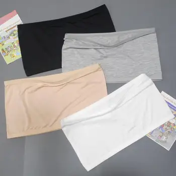 

Kids Girls Strapless Training Bra Seamless Bandeau Tube Top Underwear for Girls Strapless Tops 4 pack