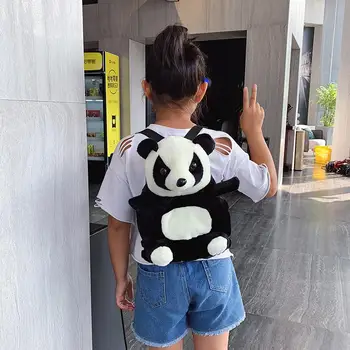 

Candice guo plush toy stuffed doll cartoon animal Chinese panda China backpack school bag shoulder package kid birthday gift 1pc