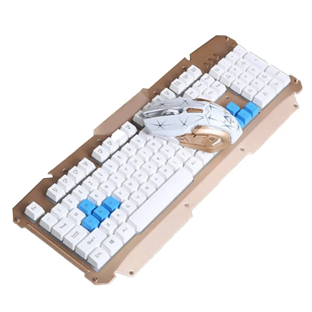 

Hk1600 Wireless Keyboard And Mouse Set Home Office Metal Keyboard Wireless Keyboard Set 2.4 G Technology