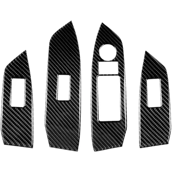 

Carbon Fiber Armrest Door Handle Window Lifting Switch Button Panel Frame Trim Cover Moulding for Mazda Cx-5 CX5 2017-2018