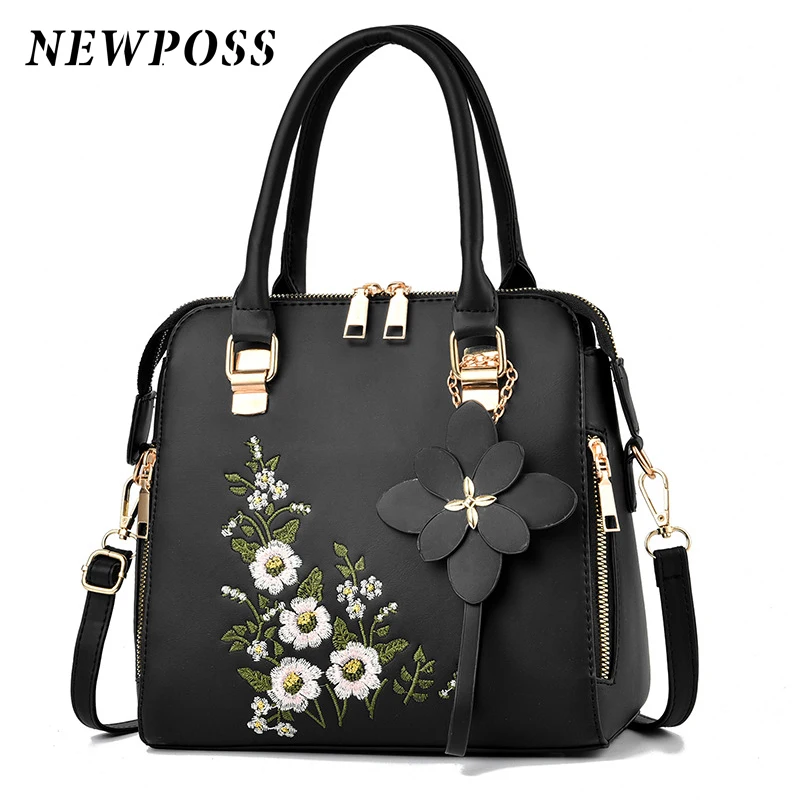 Bolso vintage estilo Boston de cuero sintético para mujer, bandolera de diseñador de Pu para hombro