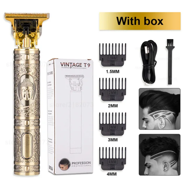 Máquina de Corte Elétrico para Homens Usb sem Fio Cabelo Dragão Barbeiro Aparador Profissional 0mm Barba Barbeador Máquina Cortar Conjunto 14 barbeador usb sem fio máquina cortar cabelo conjunto