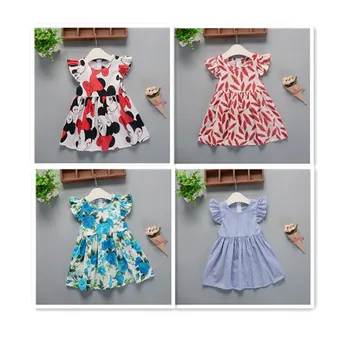 

2020 New Girls Dress Summer New Baby Girl Female Baby Cotton Logistics Dress Baby Cotton Floral Princess Dresses Girl TuTu dress