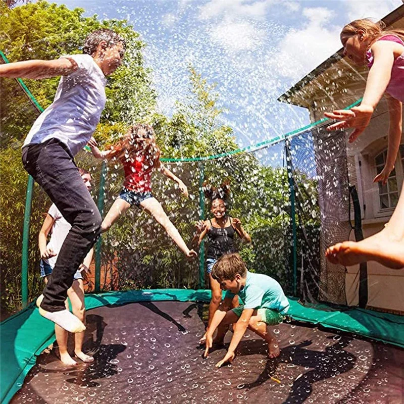 micro sprinkler kit 49 Ft Trampoline Sprinkler for Kids Outdoor Water Sprinkler Accessories for Garden Jump Water Play Trampoline Shower Summer Game drip kit for garden