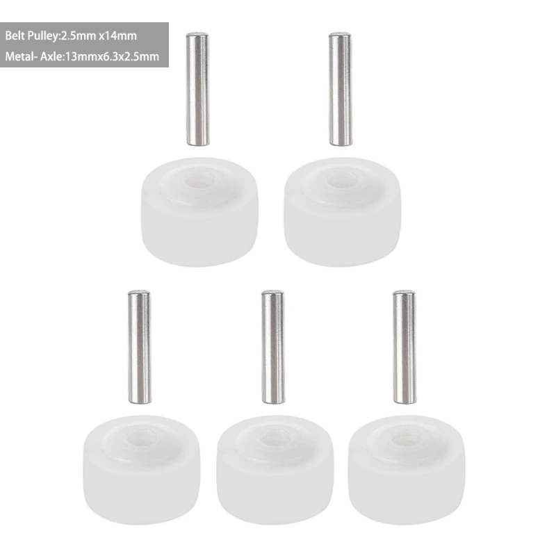 5PCS Cartridge Radio Roller Metal Axle Pack Cassette Tape Belt Tape Recorder Pressure