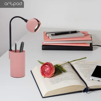 

Artpad Portable Pink Blue Bright 3W LED Pen-holder Table Night Lamp Plug-in with Button Switch 4000K Children Book Desktop Light
