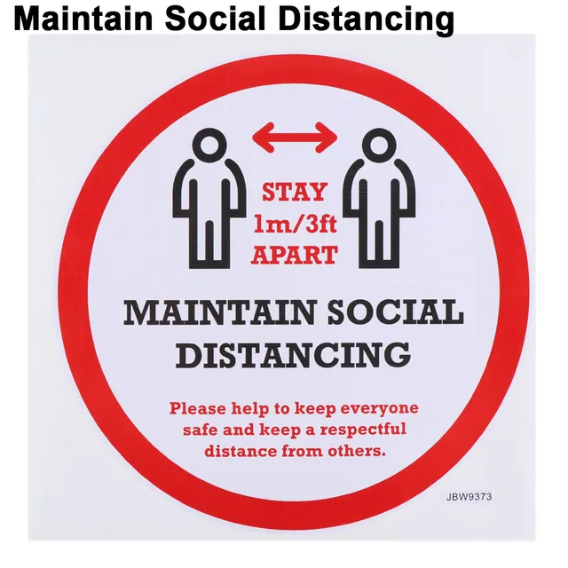Rectangle Round Driving School Instructor Keep Your Distance Sticker Self Adhesive Vinyl Social Distancing Safety Warning Sticke Wall Stickers Aliexpress