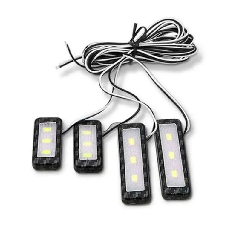 

4Pcs Bowl Handle Armrest Light Car Door Interior Light LED Atmosphere Light