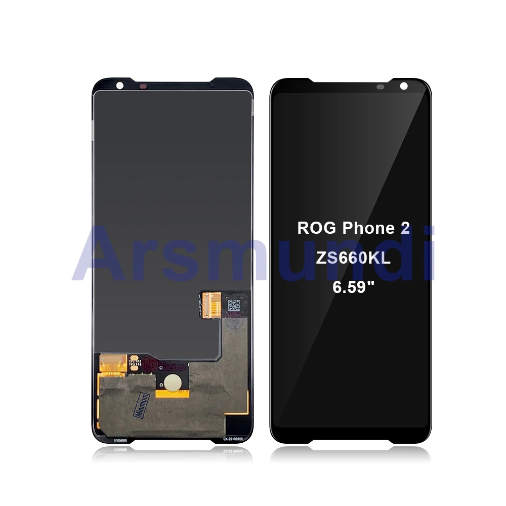 Original 6.59" AMOLED For ASUS ROG Phone 2 Phone2 Phone II LCD Display Touch Screen With Frame For ASUS ZS660KL I001DA screen for lcd phones galaxy