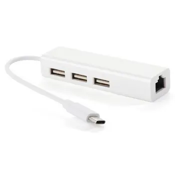 

Docking Station USB Hub Type-C To Network Card Hub Free Drive With Line Card Copper Core RJ45 Space Aluminum Metal Shell