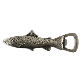 

Household Cool Stainless Steel Fish-shape Beer Bottle Opener Fridge Magnet Souvenir Sticker Home Decor Collection