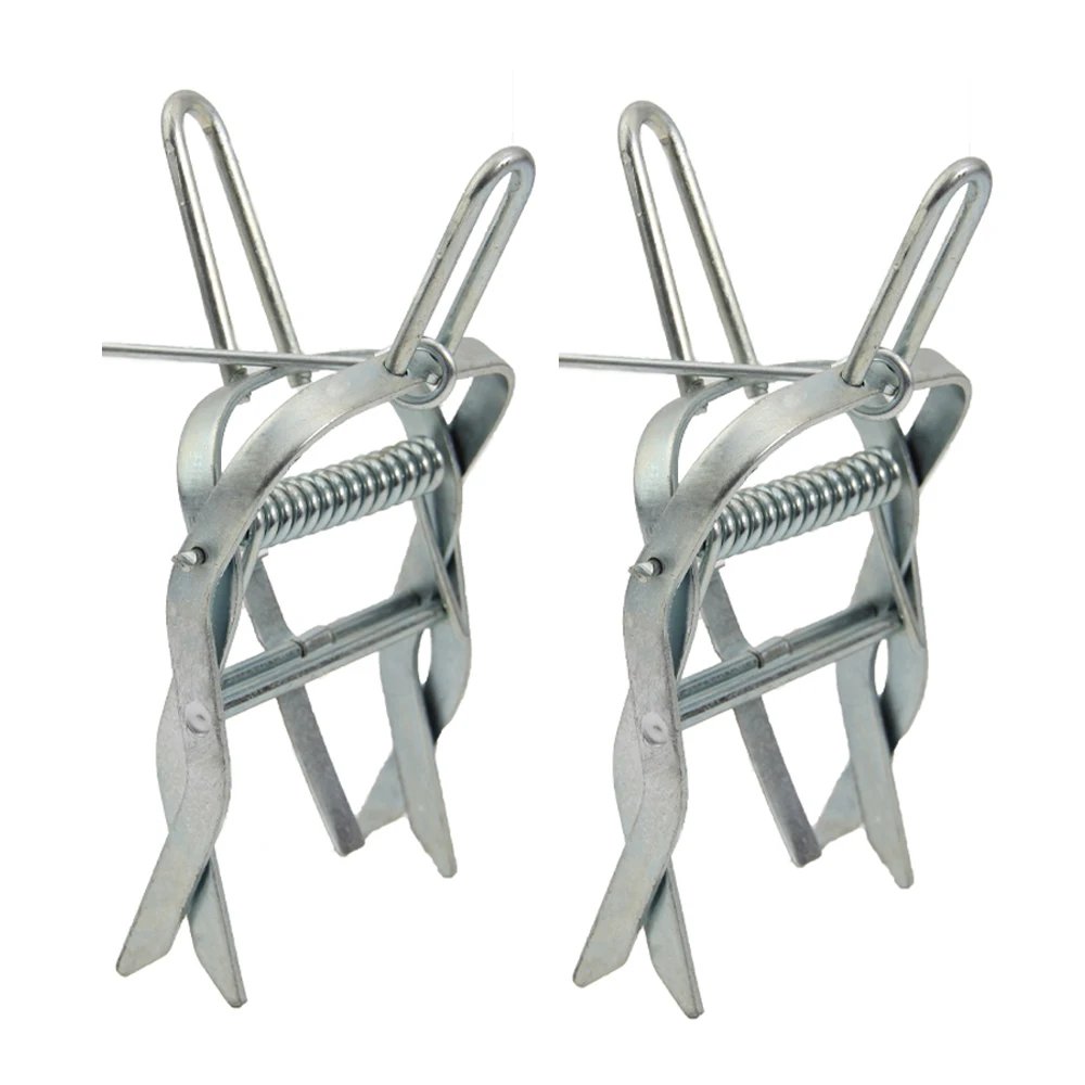 

Haierc Sliver Galvanised Control Reusable Mole Eliminator Trap,Steel Mole and Gopher Trap 2 Sets