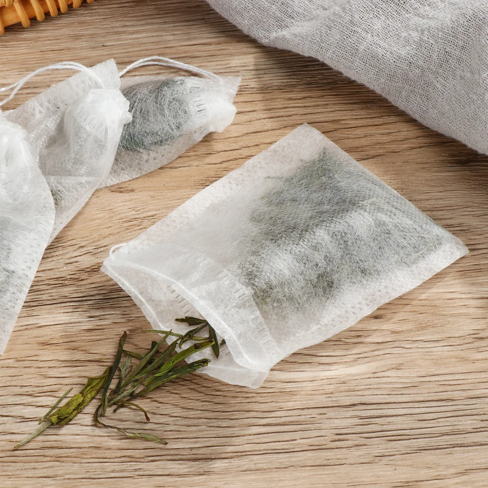 Seal Filter Corn Fiber Food Grade Tea Bags Empty Scented Flower Empty Tea Bags Useful Seal Spice Filters Biodegradable 100Pcs