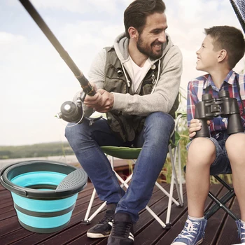 

Silicone Folding Water Container Compression Resistance Outdoor Fishing Outdoor Camping Hiking Collapsible Water Bucket